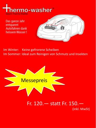Fr. 120.— statt Fr. 150.— (inkl. MwSt )