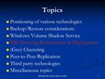 Topics