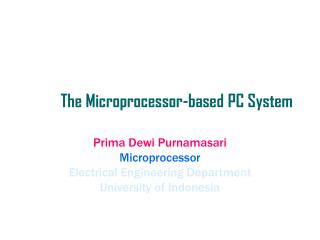 The Microprocessor-based PC System