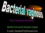 Bacterial vaginosis