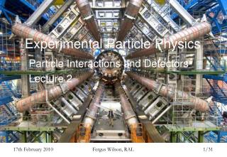 Experimental Particle Physics