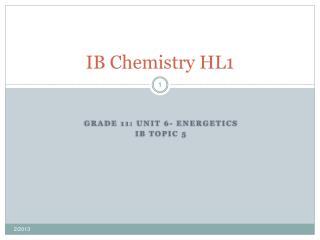 IB Chemistry HL1