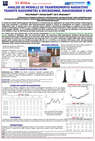 Confronto metodi di Calibrazione del MWR