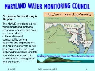 Our vision for monitoring in Maryland …