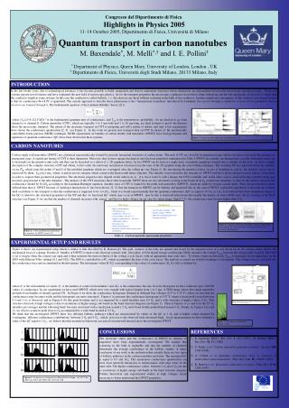 Congresso del Dipartimento di Fisica Highlights in Physics 2005