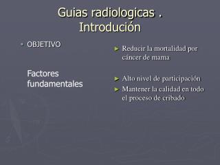 Guias radiologicas . Introdución