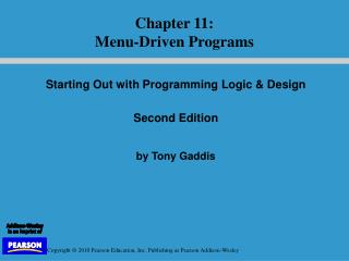 Starting Out with Programming Logic &amp; Design Second Edition by Tony Gaddis