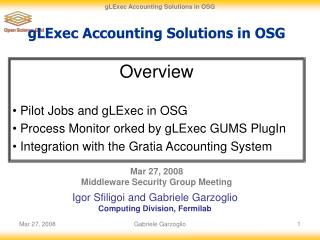 gLExec Accounting Solutions in OSG