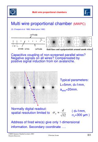 Multi wire proportional chambers