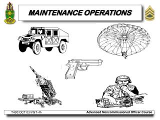 MAINTENANCE OPERATIONS