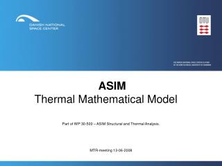 ASIM Thermal Mathematical Model