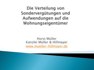 Die Verteilung von Sondervergütungen und Aufwendungen auf die Wohnungseigentümer