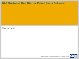 SAP Business One Starter Paket Basis Schweiz