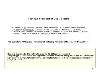 High rate beam test of Gas Detectors