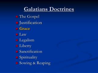 Galatians Doctrines