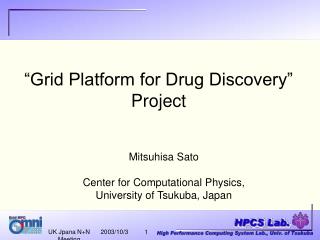 “Grid Platform for Drug Discovery” Project