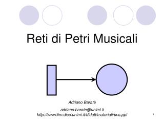 Reti di Petri Musicali