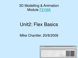 Unit2: Flex Basics