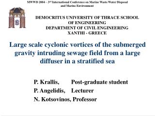 DEMOCRITUS UNIVERSITY OF THRACE SCHOOL OF ENGINEERING DEPARTMENT OF CIVIL ENGINEERING
