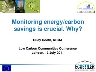 Monitoring energy/carbon savings is crucial. Why?