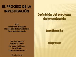 EL PROCESO DE LA INVESTIGACIÓN