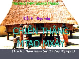 Tiết 9 – Đọc văn