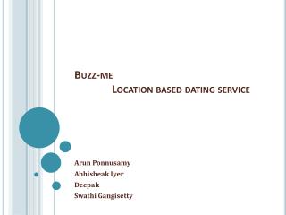 Buzz-me Location based dating service