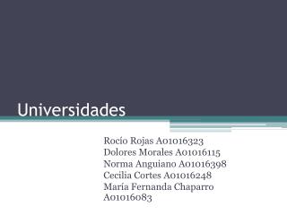 Universidades