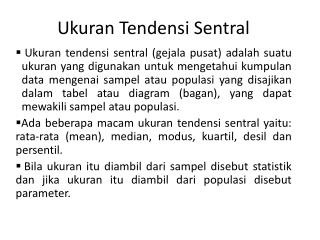 Ukuran Tendensi Sentral