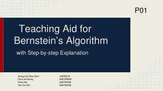 Teaching Aid for Bernstein’s Algorithm