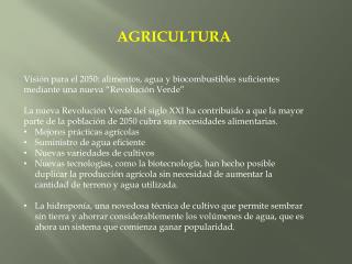 AGRICULTURA