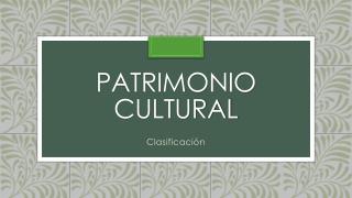 Patrimonio cultural