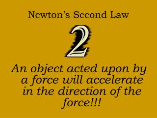 Newton’s Second Law