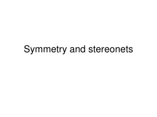Symmetry and stereonets