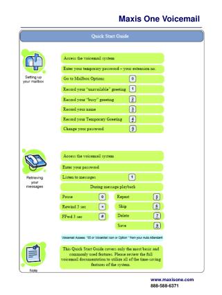 Maxis One Voicemail