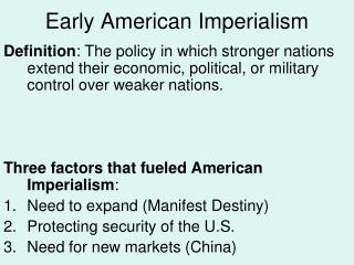 Early American Imperialism