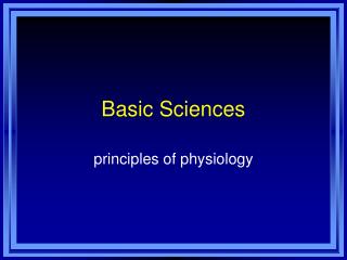 Basic Sciences