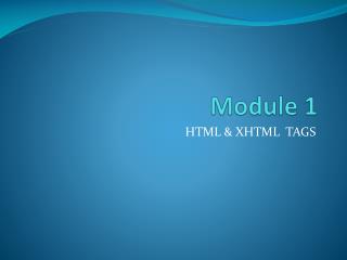 Module 1