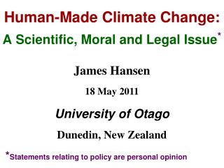 Human-Made Climate Change: