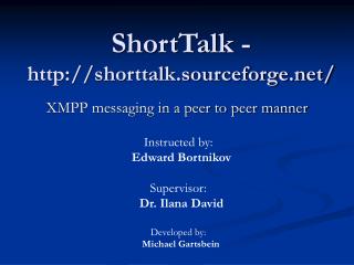 ShortTalk - shorttalk.sourceforge/