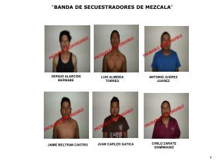 “ BANDA DE SECUESTRADORES DE MEZCALA ”