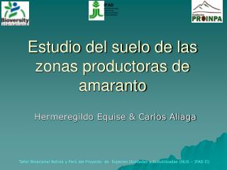 Estudio del suelo de las zonas productoras de amaranto