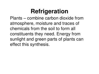 Refrigeration