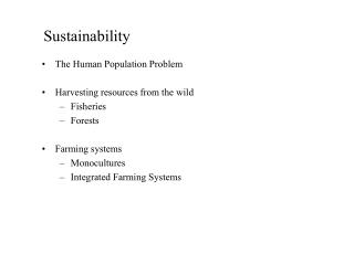 Sustainability