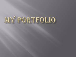 My portfolio