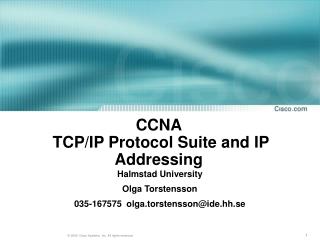 CCNA TCP/IP Protocol Suite and IP Addressing