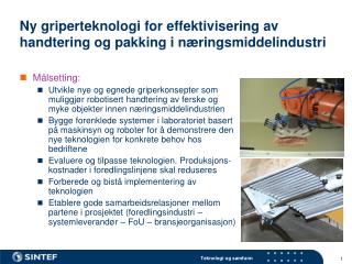 Ny griperteknologi for effektivisering av handtering og pakking i næringsmiddelindustri