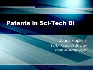 Patents in Sci-Tech BI