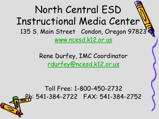 North Central ESD Instructional Media Center