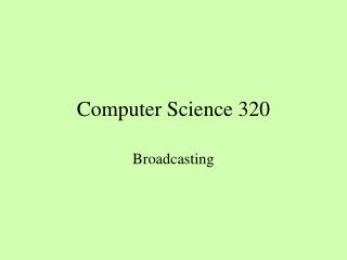 Computer Science 320